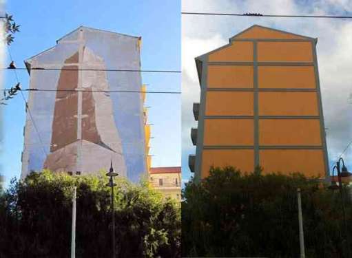 Tre pietre - uno storico murale cancellato a Cagliari