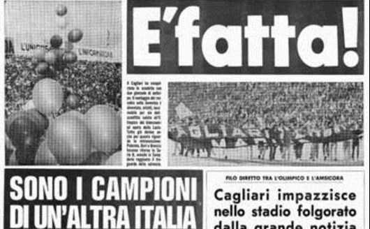 San Gavino omaggia Gigi Riva e lo scudetto del Cagliari 1970