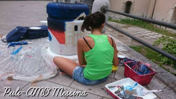 Cestini artistici a Largo San Giacomo - Messina - Sicilia