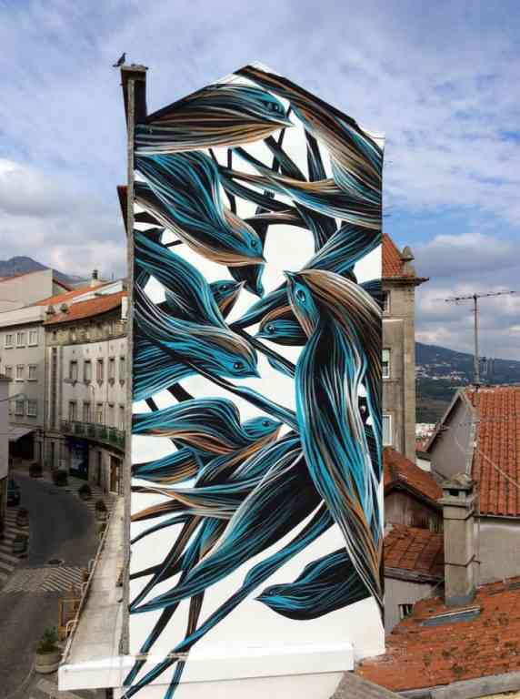 Un murale che sprigiona dinamismo - Covilhã - Portogallo